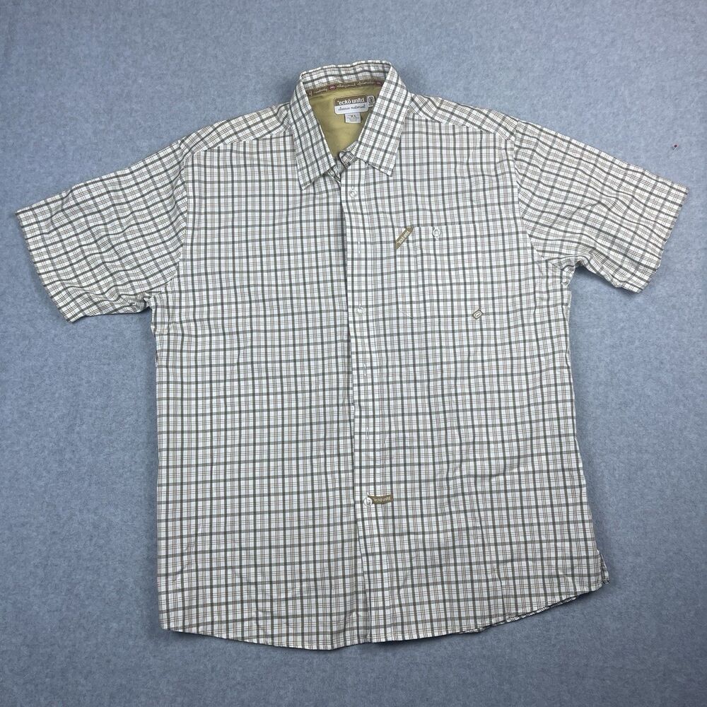 Ecko Unlimited Plaid Short Sleeve Casual Button-Down Shirt.